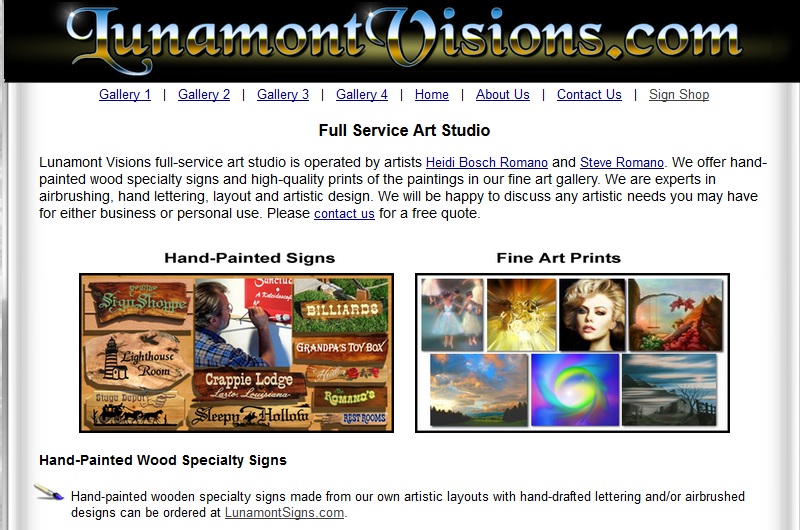 Lunamont Visions Art website